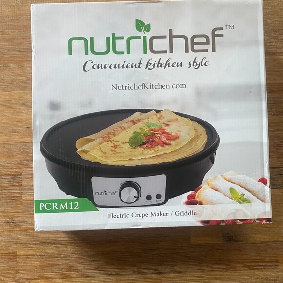 Nutrichef Electric Crepe Maker / Griddle, Hot Plate Cooktop - Picture 3 of 4